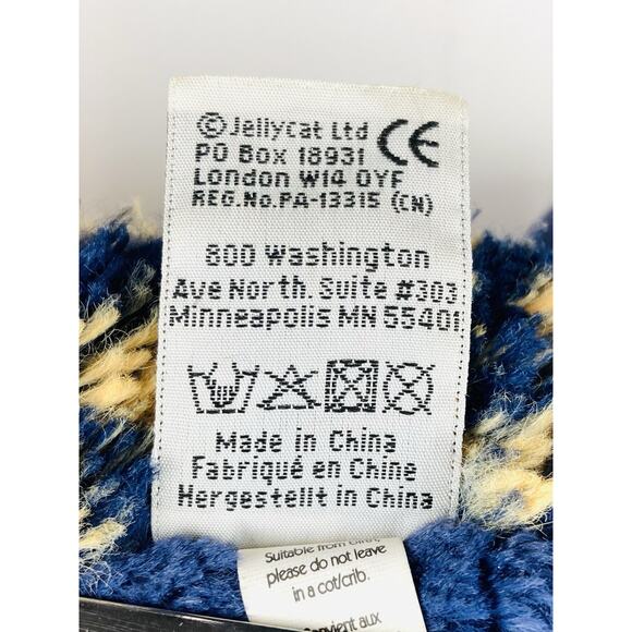 Jelly Cat Blue and Gold Tootle Tortoise Turtle London Retired Used Soft Large Le - Picture 6 of 13